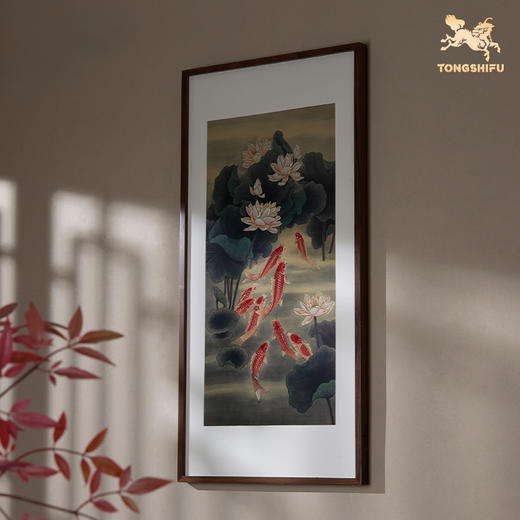 铜师傅 手工錾刻 铜雕画《九鱼呈祥》客厅玄关沙发背景墙装饰画 商品图2