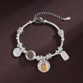 子佩集S925银【神女之护】手链【SL01026】纯银镀金女神钱串腰缠万贯盘缠盘缠2504