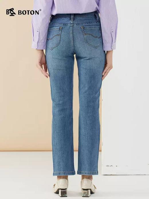 【火山岩】波顿女士秋冬牛仔裤｜修身直筒版型 加绒显瘦 百搭保暖长裤LE271322 商品图1