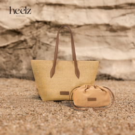 heelz设计师手工包包｜度假风拉菲草Tote包