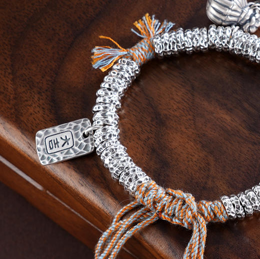 子佩集S925银【迎吉纳福】手链【SL01044】纯银钱串腰缠万贯大吉盘缠盘缠2504 商品图5