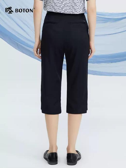 波顿女士春夏季美式休闲天丝弹力舒适修身七分休闲裤LF657224 商品图3