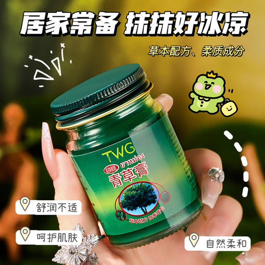 「买2送1！居家常备」TWG舒爽清凉青草膏 亲肤膏夏天多效呵护便携装舒爽紫草膏 商品图2