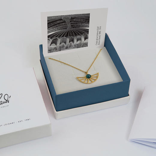 北京仓｜Joidart-CRIPTA-蓝绿色 扇形  Murano玻璃 项链［西班牙设计师］ 商品图3