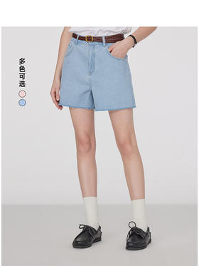 Teenie Weenie小熊卡通牛仔短裤女夏季女牛仔裤TTTF252501W