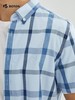 【凉爽舒适】波顿男士春夏季休闲百搭蓝白色格子短袖衬衫MS015223 商品缩略图4