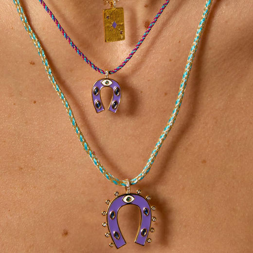 北京仓｜MYA-BAY-HORSESHOE-紫色 珐琅 马蹄铁 项链［比利时设计师］ 商品图3