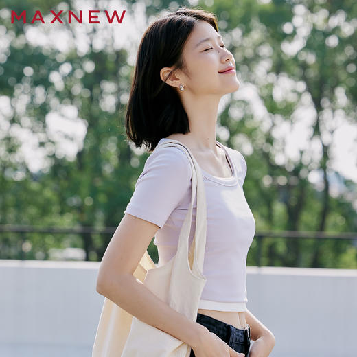 【T恤】方领短袖T恤 1P2221231 商品图3