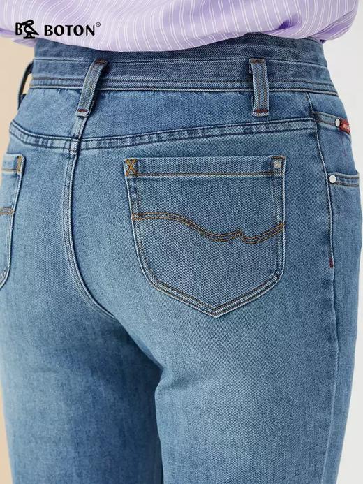 【火山岩】波顿女士秋冬牛仔裤｜修身直筒版型 加绒显瘦 百搭保暖长裤LE271322 商品图2