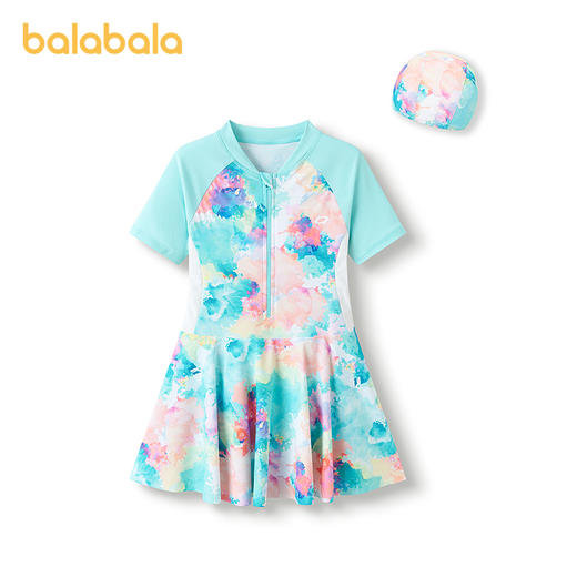 【商场同款】巴拉巴拉女童泳衣连体儿童泳装大童连体泳裙耐氯防晒 商品图4