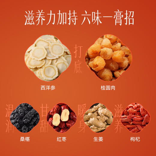 【官方正品】云南白药有这一方玉灵膏10g*10袋便携装西洋参龙眼肉桑椹红枣生姜枸杞滋养女性泡水速溶无渣 商品图3