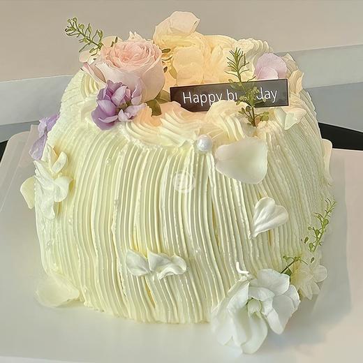 『烛光晚餐』唯美鲜花氛围感女士生日蛋糕 商品图0