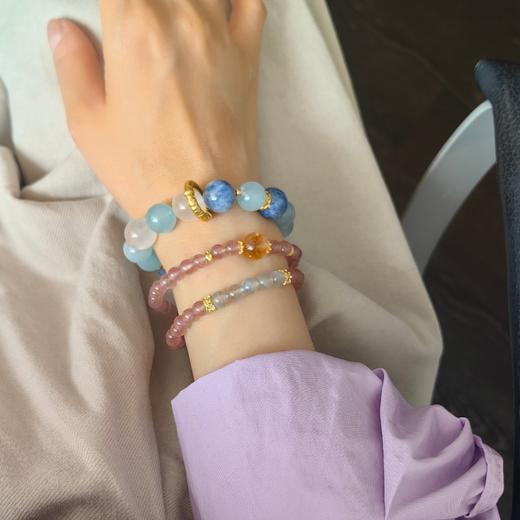 「 有龙则灵 」海蓝宝月光石手串 男女同款 新中式礼物 商品图6