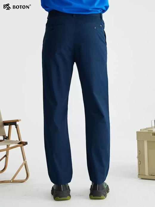 【棉弹舒适】波顿男士春秋季薄款宽松直筒宝蓝色休闲长裤ME805122 商品图2