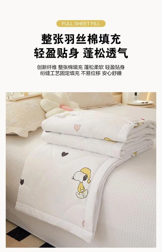 史努比艾草夏凉被150*200被单夏季亲肤可爱凉感单人学生透气  XHR 商品图5