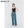 NEELLY纳俪商场同款夏季新款时尚撞色无袖背心女修身显瘦套头上衣N25054A04662 商品缩略图0