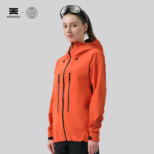天石鹅铠甲【灵铠】eVent暴雨防水专业户外登山服硬壳防风G449 亮橘色 XS 商品图5