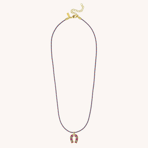 北京仓｜MYA-BAY-MINI HORSESHOE-紫红色 珐琅 迷你 马蹄铁 项链［比利时设计师］ 商品图2