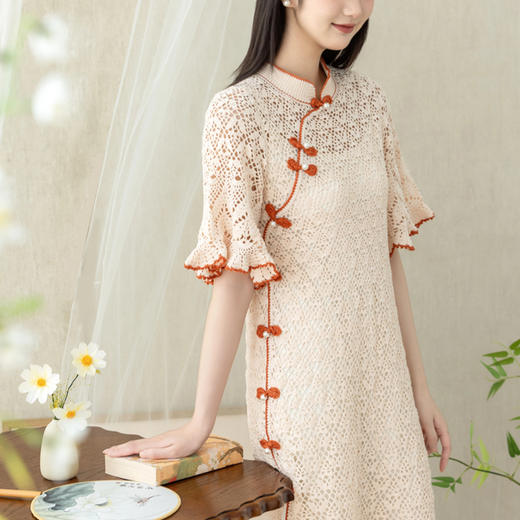 苏苏姐家芝兰蕾丝衣/旗袍手工DIY钩针编织蕾丝夏季裙子毛线材料包 商品图2