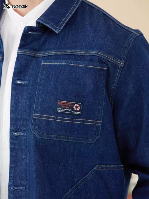 波顿男士春秋通勤百搭耐磨牛仔短款外套MJ922322 商品图4