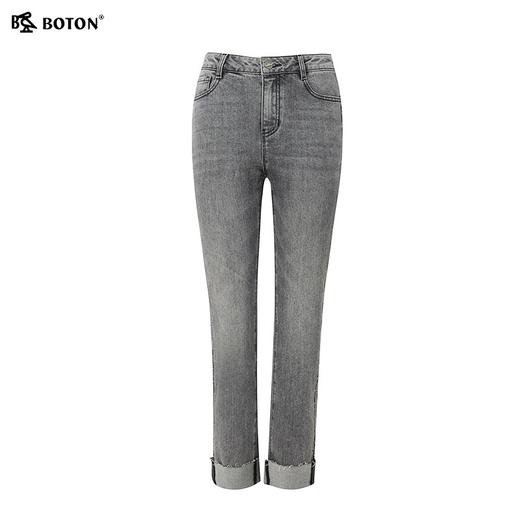 【复古收腰】波顿女士春秋季时尚修身九分裤高腰牛仔裤LF650123 商品图5
