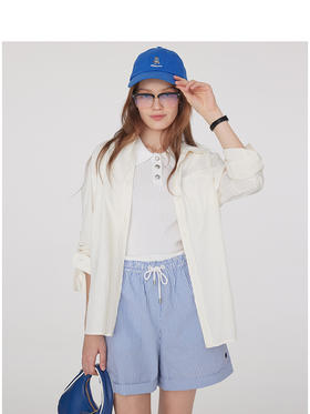 Teenie Weenie小熊字母衬衫女夏季女衬衣TTYA252506W