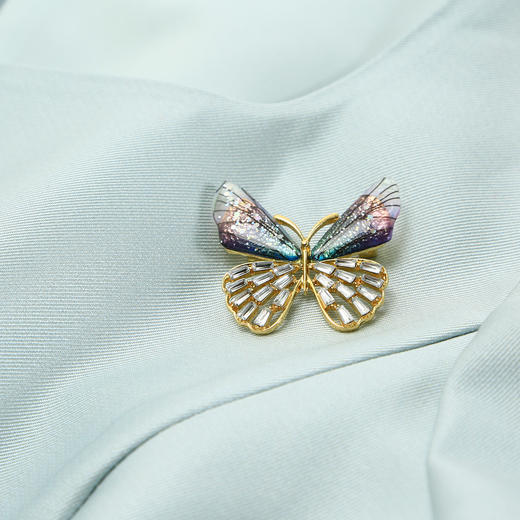 QF841斯尔丽25夏季新款气质轻奢法式修身送镶钻胸花宴会礼服显高连衣裙 商品图7