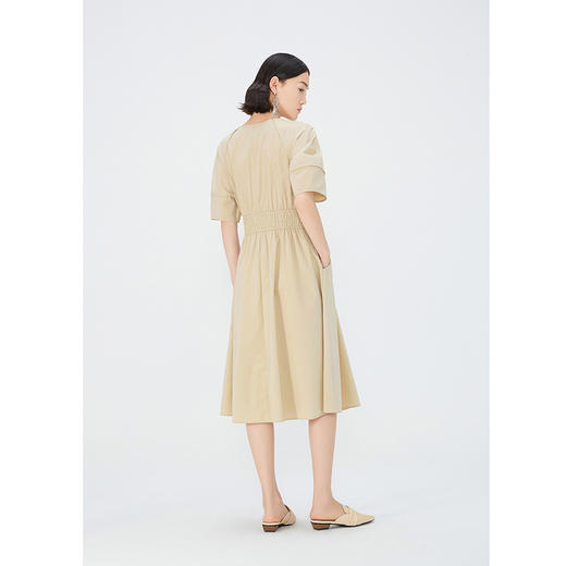 NEELLY纳俪商场同款夏季新款法式温柔气质连衣裙女V领收腰长裙N25054Y04649 商品图3