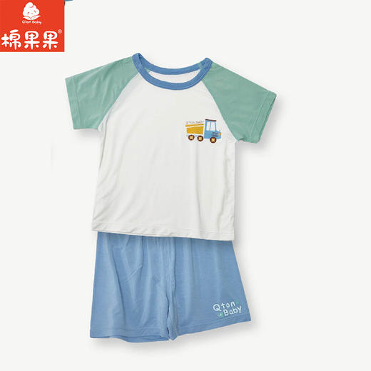 棉果果夏季男童家居服防蚊5A抗菌莫代尔套头套装（大）M211302425219 商品图0