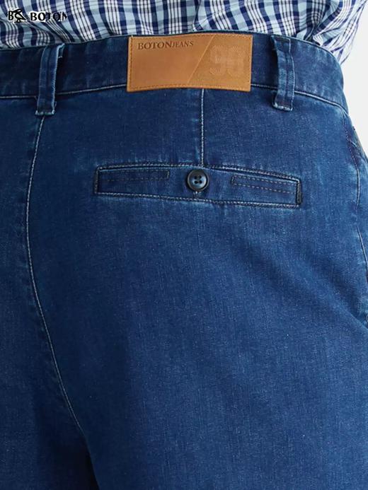 【冬暖夏凉弹力】波顿男士春夏季合身直筒透气百搭 牛仔长裤ME802322 商品图4
