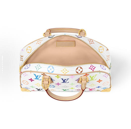 顶级免税版 VIP专柜体验 收到即官网同样 LV白三彩 村上隆联名保龄球包 一整个复古千禧年的感觉， 里面容量也很大， 手拎着好看又不老气！特别可爱 商品图3