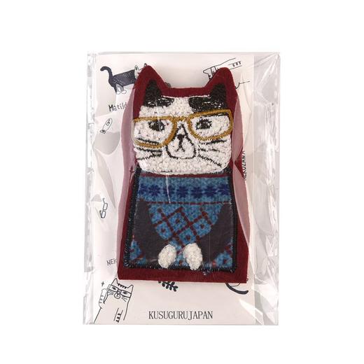 kusuguru刺绣猫咪法斗胸针 商品图6