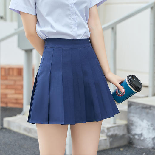 夏季新款韩版高腰运动女百褶裙防走光百搭显瘦jk学院风半身短裙 商品图5