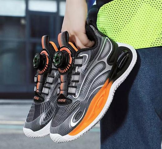男童鞋透气夜光旋转纽扣男孩网面中大童休闲篮球运动女孩儿童跑步 商品图4