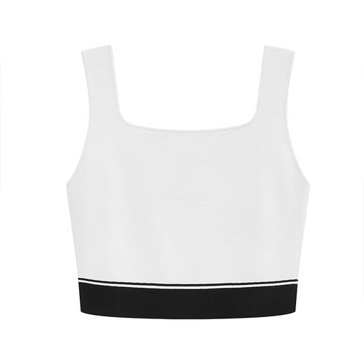 NEELLY纳俪商场同款夏新款运动风撞色方领针织背心女基础内搭上衣N25054A04661 商品图3