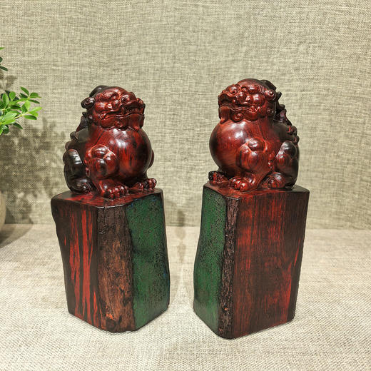 小叶紫檀貔貅摆件/对 商品图0
