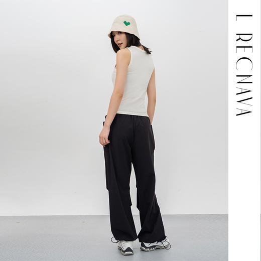 L RECNAVA 宽松显瘦户外工装伞兵裤 运动休闲长裤 松紧腰 腰口脚口有抽绳 商品图4