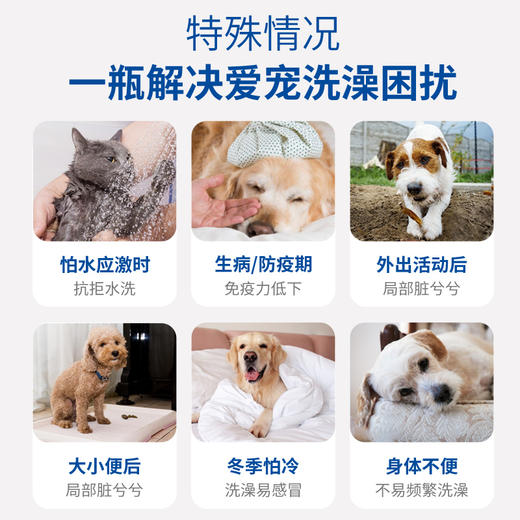 【法国维克】【爱乐滴免洗】猫咪狗狗免水洗泡沫 宠物深层清洁香波 犬猫干洗除臭慕斯 商品图3