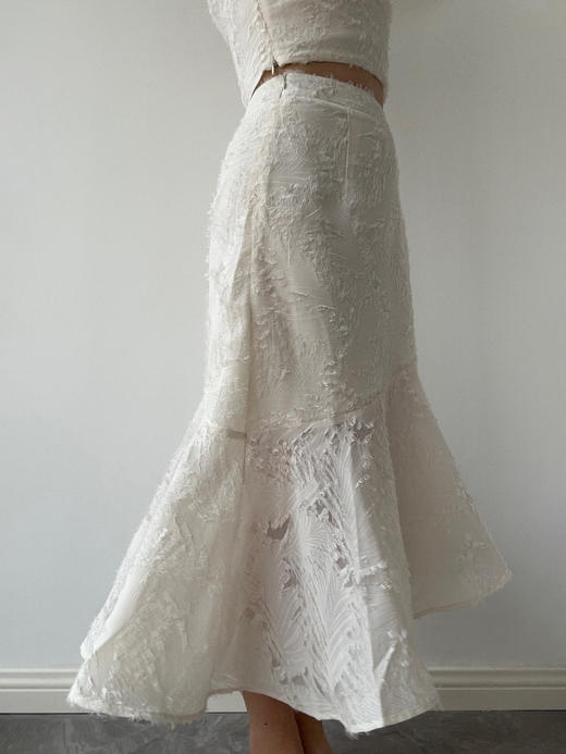 SIJIA｜蕾丝流苏半裙 [ 白SS2552 ] 商品图5