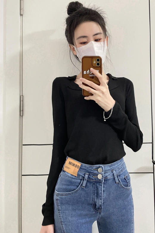 老米优品🎈腿精裤！！高弹+前开叉《牛仔微喇裤》修腿神器，女神必备呀~ 商品图6