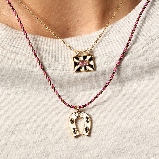 北京仓｜MYA-BAY-MINI HORSESHOE-白色 珐琅 迷你 马蹄铁 项链［比利时设计师］ 商品图3