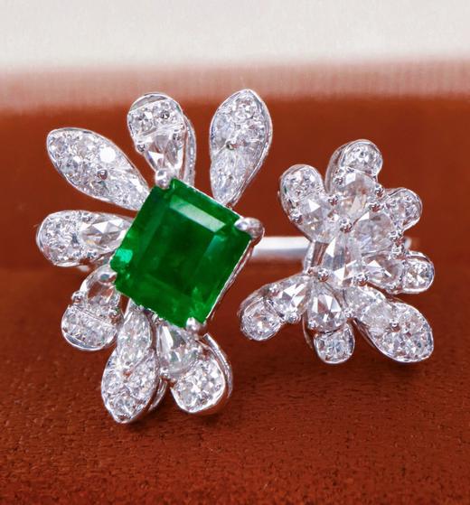 0.95ct刻面祖母绿戒指 商品图2