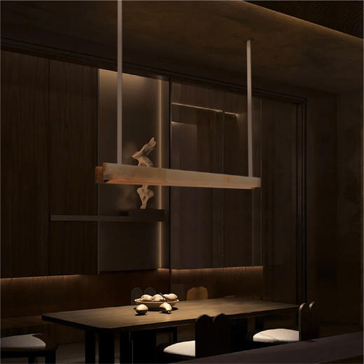 摩根喜马拉雅系列透光天然石材款聚光长桌吊灯 商品图6