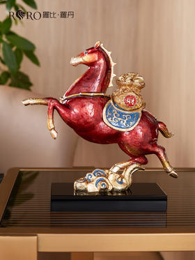 【彼达思】罗比罗丹 马上有钱 摆件珐琅彩轻奢商务送礼