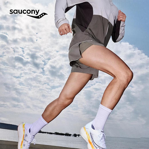Saucony 索康尼 男款双层设计跑步运动训练舒适透气短裤 商品图0