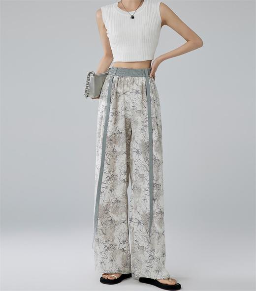 ♦️看不腻的国风凉感阔腿裤💰59就能拿下【AILISCOCO新中式扎染阔腿裤】专治胯宽、腿粗🥰高品质自留款!!穿着真的炒舒服！ 精准拿捏🤏清冷禅意风 中式氛围美~ 商品图6