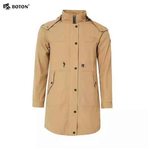 波顿女士春秋季季甩帽夹克中长款休闲防风外套LJ835123 商品图5