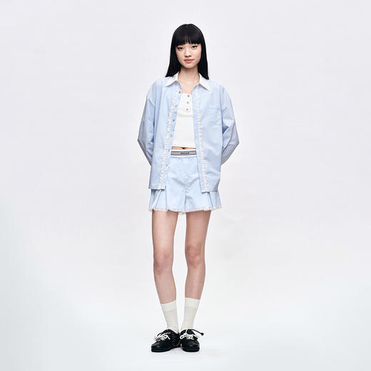 Herlian2025年春夏新品双腰头拼接设计休闲裙裤 商品图3