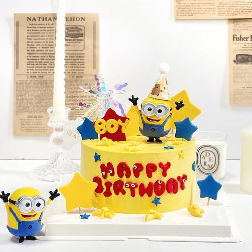 烤爱·小黄人鲍勃bob·派对系列·儿童蛋糕·可爱蛋糕·聚会生日蛋糕节日【仅限深圳同城配送】 商品图1