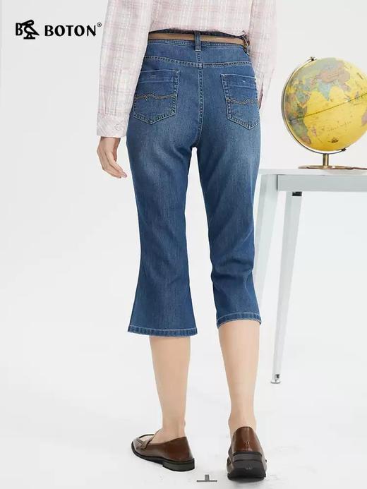波顿女士春夏季微喇显瘦美式七分牛仔裤LF659224 商品图2